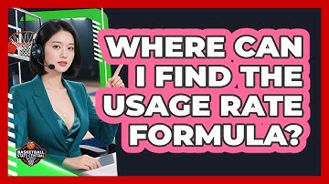 Where Can I Find The Usage Rate Formula?
