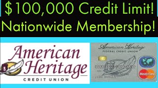 Major Game Changer! $100,000 Credit Card limit! American Heritage Credit Union - Open Membership screenshot 3