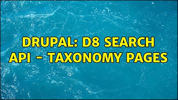 Drupal: D8 Search api - taxonomy pages