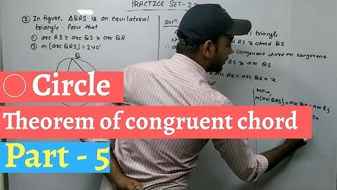 Theorem of chord corresponding to congruent arcs are congruent | Circle chapter | SSC | Geometry |
