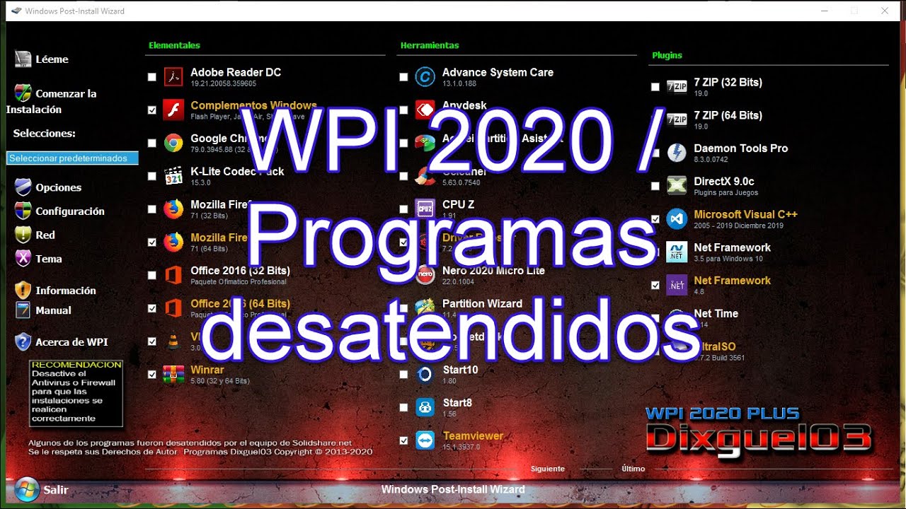 WPI 2020 / Todo en uno / Desatendido - YouTube