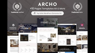 Archo - Elementor Template Kit (install demo)