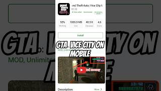 How to Get GTA Vice City on Your Phone #shorts #mobile #gta