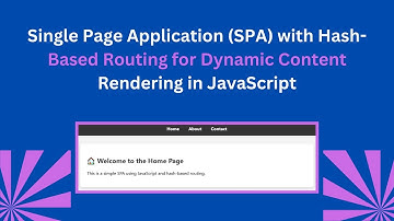 Building a Single Page Application (SPA) with Hash Routing | Step-by-Step Guide 🚀🌐