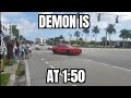 Dodge Demon LOUD Take-off! How To Leave A Car Show!