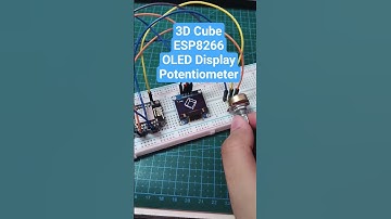 3D Cube render in esp8266 + OLED Display and control it with potentiometer #arduino #arduinoproject