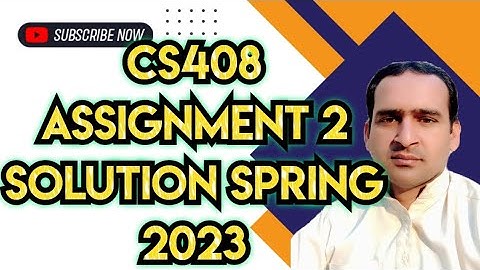CS408 Assignment 2 Solution Spring 2023