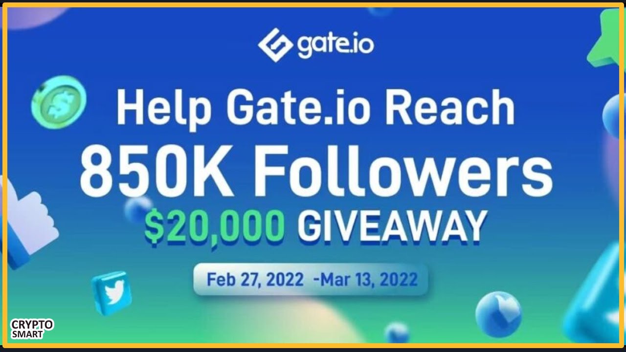 Gate.io Twitter followers $20,000 Giveaway | Simple task to do.