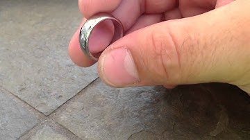 Meteorite Ring: Diagonal Inlay