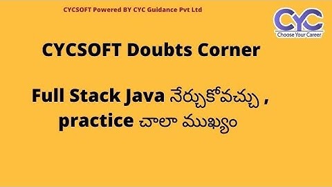 Full Stack Java CYCSOFT Doubts Corner|CYCSOFT Pvt Ltd