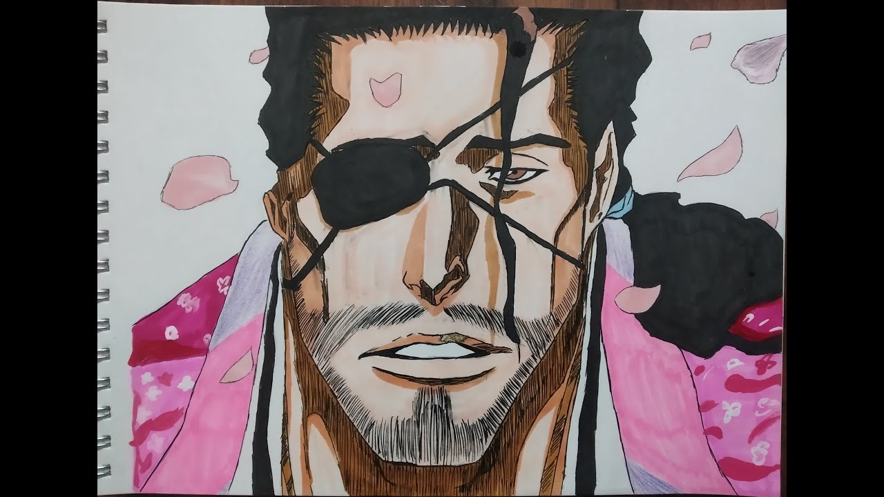 Kyouraku Shunsui (Eyepatch) [From Bleach] Drawing, Inking, Coluring YouTube