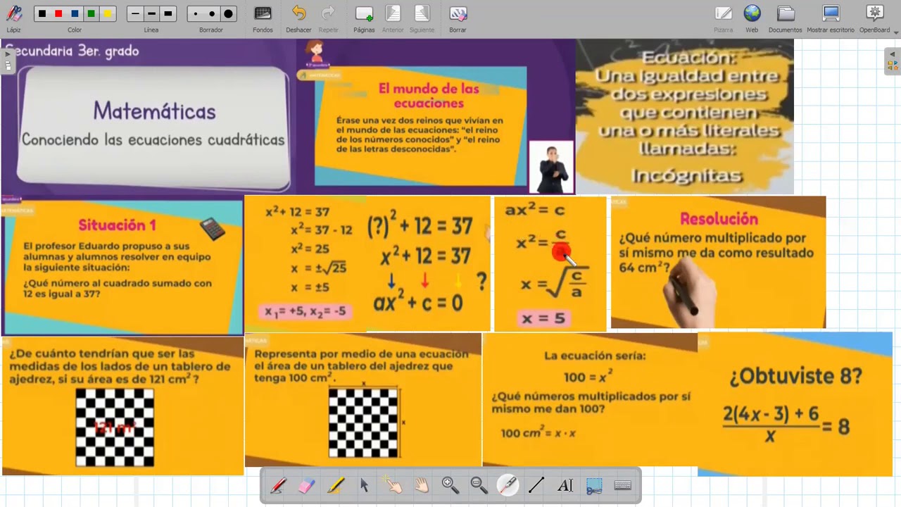 Conociendo las ecuaciones cuadráticas, Aprende en casa Tercero de