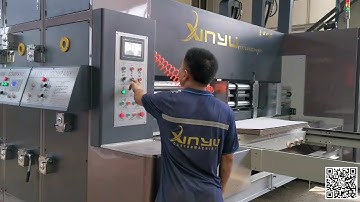 Independent lead edge feeder 2 colors flexo printer and rotary die-cutter machine #xinyu #diace