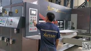 Independent Lead Edge Feeder 2 Colors Flexo Printer And Rotary Die-Cutter Machine