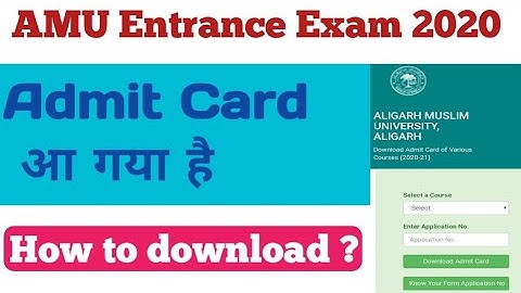 Aligarh Muslim University 2020 | Admit Card Released| How to Download|Check here | FigureOut Academy