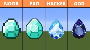 Pixel Art (NOOB vs PRO vs HACKER vs GOD) Diamond in Minecraft