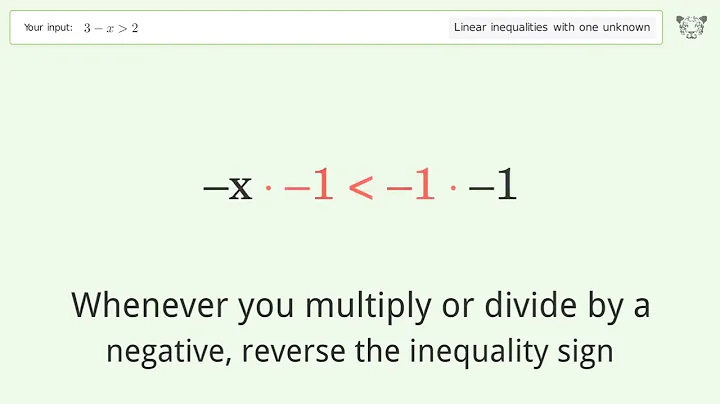 Solving Linear Inequalities: 3-x is Greater Than 2