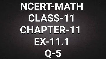 Ex-11.1 Q-5 Class 11 ( Conic Section ) NCERT Math