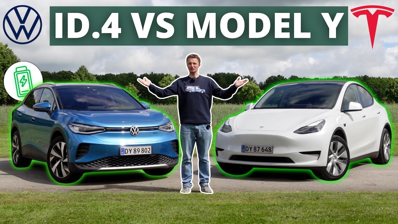 HVILKEN ER BEDST? Tesla Model Y VS Volkswagen ID.4 - YouTube