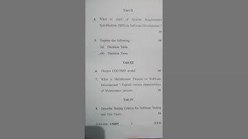 Bsc fourth sem computer science question paper 📜 (soft engineering)#@#