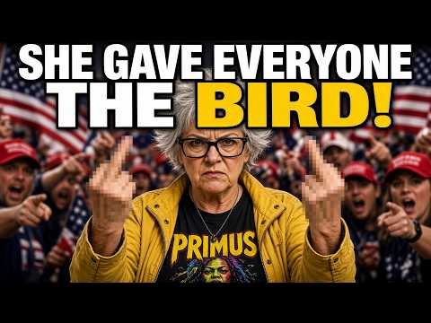 Unfiltered person of the week - Primus Shirt Lady Gives Finger to ENTIRE MAGA Rally