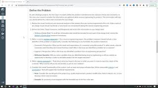 IED 2.2.8 - Design an Integrated Assembly - Part 2 - Define the Problem