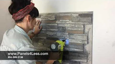 Interior Accent wall, Fake stacked stone design, lightweight Stone Wall Panels, DIY easy to install