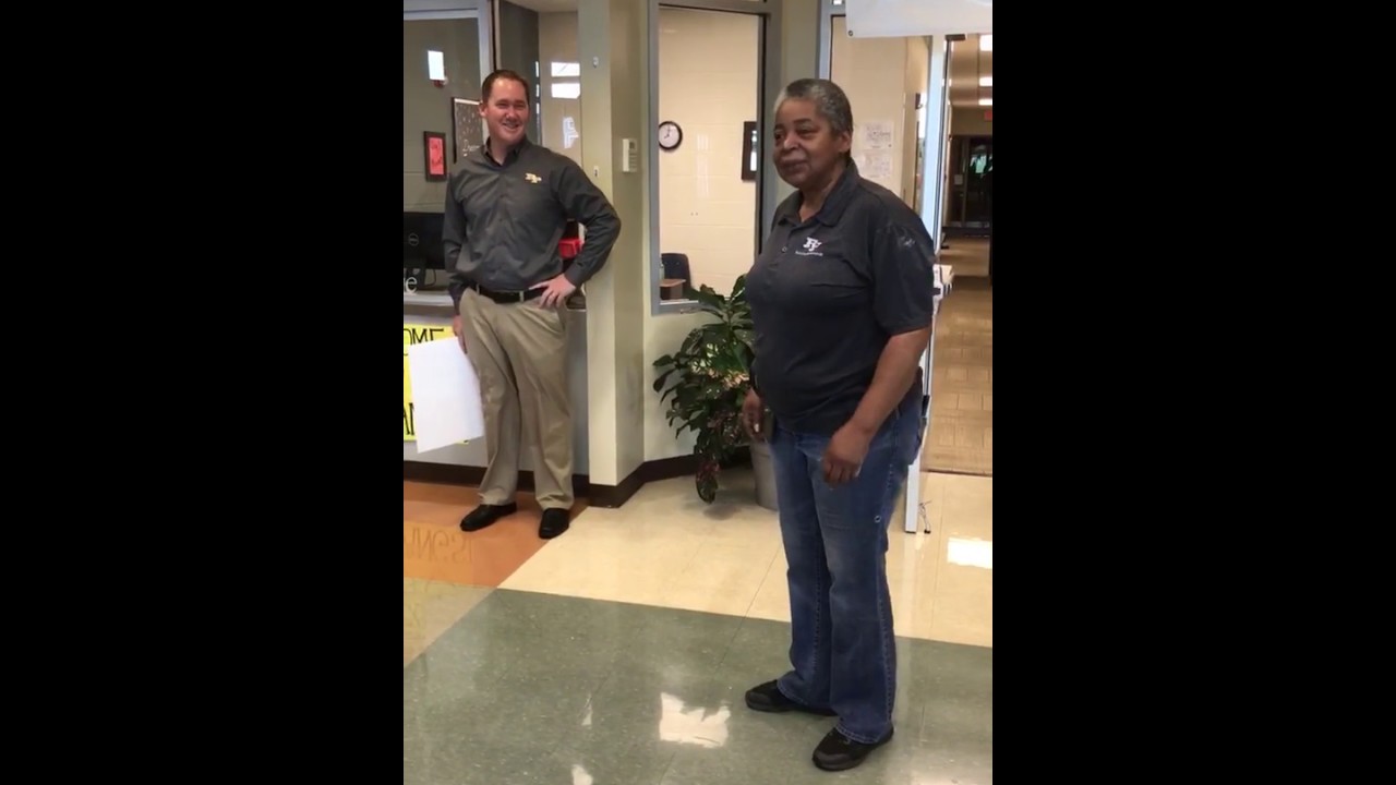 Surprising the 2020 Raymore-Peculiar Support Staff Employee of the Year Glenda Whitaker!