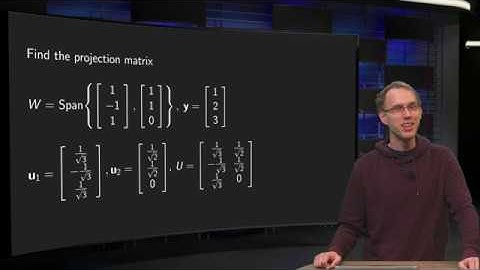 The orthogonal projection matrix - example