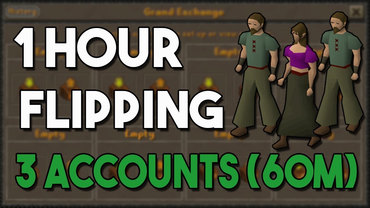 Flipping the Top 100 Most Traded Items On 3 Accounts! -  Flipping on 3 Accounts at Once[OSRS]