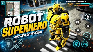 Flying Robot Police Games 2026 - Transform Robot Car & Jets Game - Android Gameplay  screenshot 5