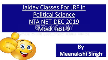 Mock Test series-9 for NTA UGC NET