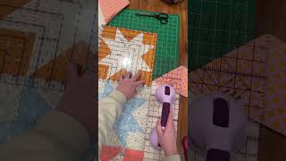 How to square up corners of a quilt before binding