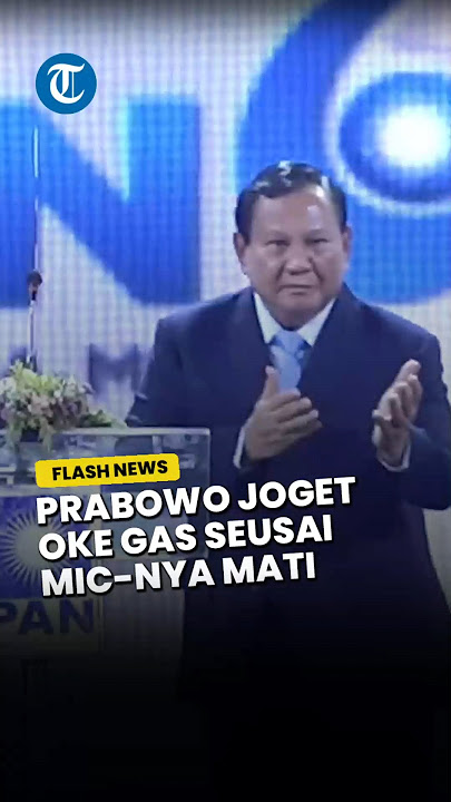 Momen Lucu Prabowo Mendadak Joget 'Oke Gas' seusai Mic -nya Mati saat Beri Sambutan di Kongres PAN
