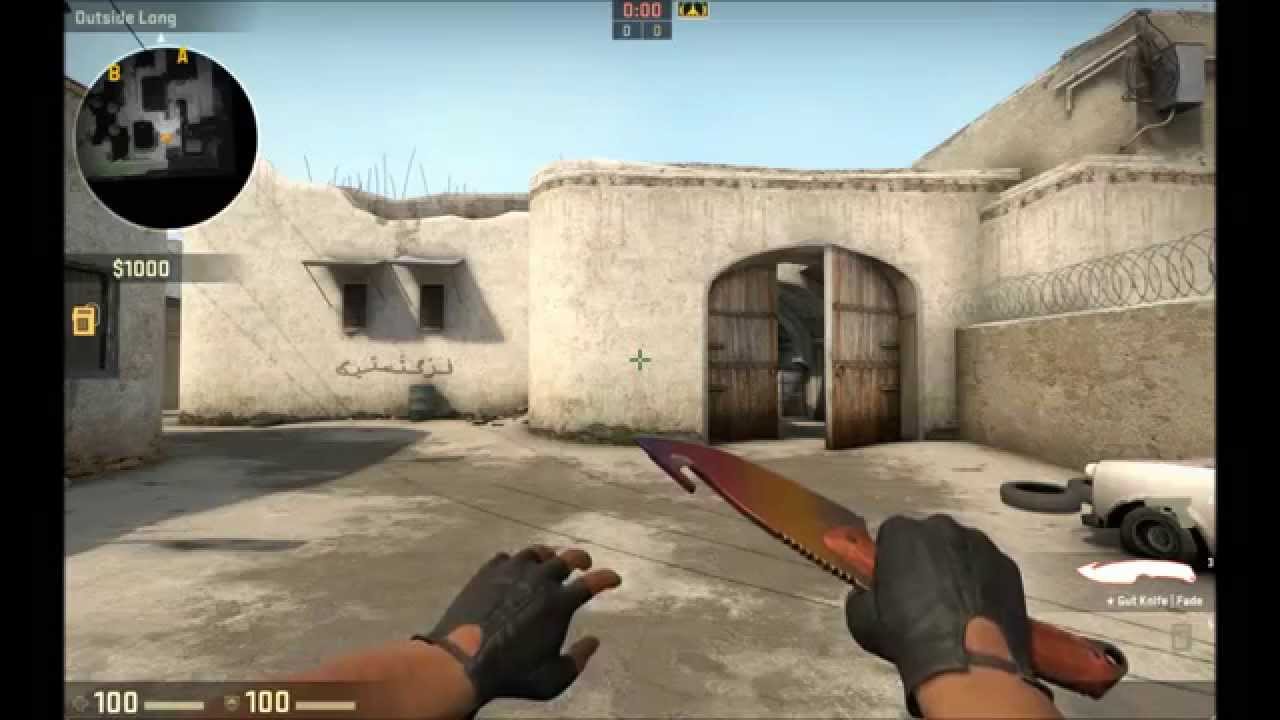 cs go gut knife fade factory new youtube