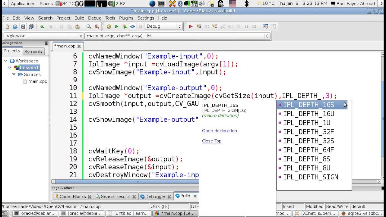 OpenCV Using C++ Lesson 9 :Using cvSmooth() To Smooth An Image (Arabic ...