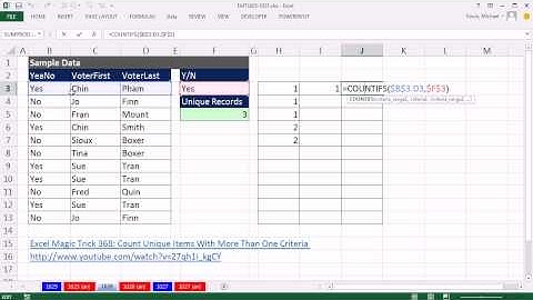 Excel Magic Trick 1026 Conditionally Format 1st Occurrence of Yes Vote For Given First & Last Name