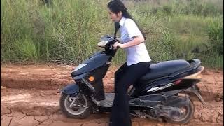 girl again stuck in the mud in the field part 2