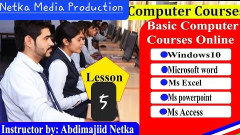 Computer |Af-somali|Control panel and task bar change |lesson 5