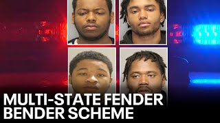 4 charged in multi-state scheme to lure drivers from cars by rear-ending them, police say