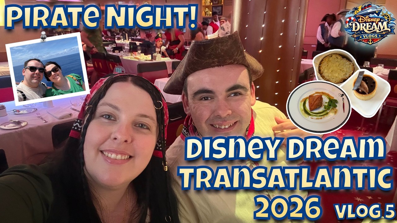 Disney Dream Transatlantic Cruise | Vlog 5 | May 2026 | Pirate Night | Games | Animators Palette |