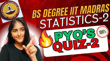 Statistics 2 Quiz 2 PYQs Practice | Previous Year Questions with Solutions | PYQ