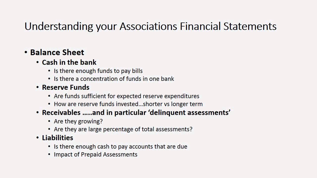 understanding your associations financial statements youtube gaap balance sheet example soci and sofp format