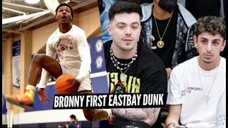 Bronny James Goes CRAZY In Front of Adin Ross \& Faze Rug... Throws Down EASTBAY DUNK!!