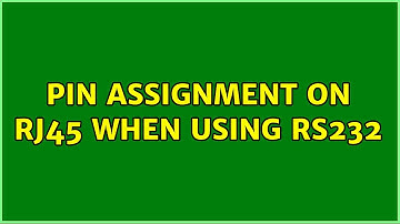 Pin assignment on rj45 when using rs232