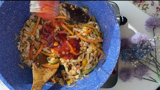 رز عطريقة النودلز rice (noodles)