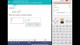 ALEKS: Calculating positive powers of scientific notation