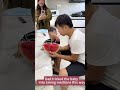 Dad tricked the baby into taking medicine this way！아빠 이런 방법으로 애기 약 먹히게 속였어요!