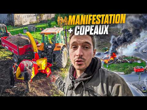 MACHINE A COPEAUX A LA FERME + MANIFESTATION