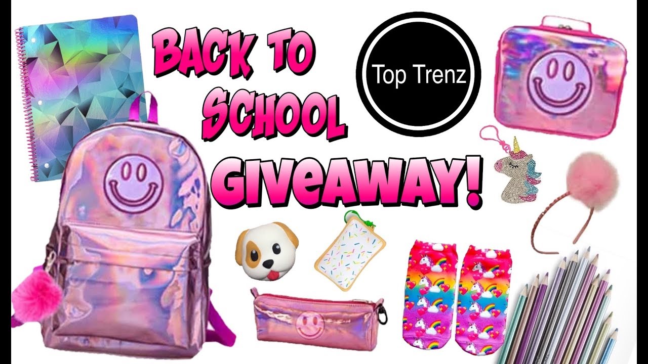 The ULTIMATE Back To School GIVEAWAY!  School Supplies From Top Trenz!